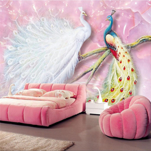 Beibehang-papel tapiz con foto personalizada, adhesivo para Mural de pared rosa, romántico, Fondo de TV, papel de pared 3d para sala de estar atacado 2024 - compra barato