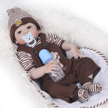 Full silicone reborn baby dolls boy newborn toddler doll alive 22inch 55cm Bebes reborn menino bonecas child gift toy doll 2024 - buy cheap