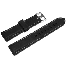 22mm Sport Black Silicone Stitch White Jelly Rubber Watch Band Strap WB1021E22JB 2024 - buy cheap