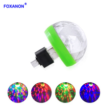 Foxanon Mini USB Led Stage Party Lights DC5V Portable Colorful Crystal Magic Ball Lamp Home Party Karaoke Disco Decorative Light 2024 - buy cheap