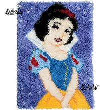 diy tapijt knooppakket cushion Crocheting cross stitch kits embroidery needlework sets latch hook diy rug princess vloerklee 2024 - buy cheap
