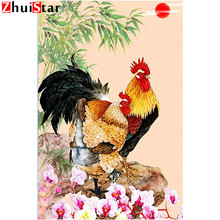 Square Diamond 5d diy Diamond Painting Animal Chicken Diamond Diamond Embroidery Mosaic Cross Stitch Pattern Home Decor ZWQ 2024 - buy cheap