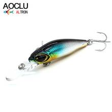 AOCLU wobbler Crankbait 6 Colors 50mm 4.2g Hard Bait Jerkbait small Minnow Fishing lures Bass Fresh Salt water VMC hooks tackle 2024 - buy cheap