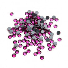 Diamantes de imitación para planchar en la ropa, piedras redondas de cristal de Color fucsia, todos los tamaños, SS10, SS12 2024 - compra barato