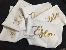 Personalised gold Bridesmaid names wedding Gift Make Up Bags Unique Gift for Bridal shower Party Bags favors 2024 - buy cheap