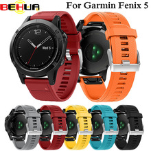 BEHUA-Correa de silicona para reloj inteligente, pulsera de 22mm para Garmin Fenix 5, 6 Pro, Forerunner 935, 945 2024 - compra barato