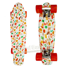 Free Shipping Floral Printed 22 inch Peny Board Skateboard Complete Retro Girl Boy Cruiser Mini Longboard Skate Fish Long Board 2024 - buy cheap