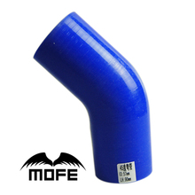 MOFE-codo de goma de silicona azul, 2,5 ", 45 grados, curva de 51mm/57mm/63mm/70mm/76mm, Intercooler de silicona 2024 - compra barato