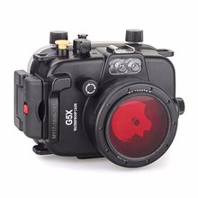 Meikon 40 м подводный водонепроницаемый корпус камеры чехол для Canon G5X + 67 мм красный фильтр 2024 - купить недорого