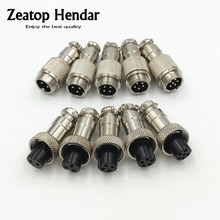 1Set GX12 XLR 2 3 4 5 6 Pin Docking Male Female Butt Joint Kit Socket 12mm Panel Chassis Plug Aviation Connector 2024 - buy cheap