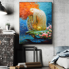 Nordic Style HD Prints Painting Wall Art Fantasy Vintage Mermaid Canvas Modular Picture For Living Room Poster Modern Home Decor 2024 - buy cheap