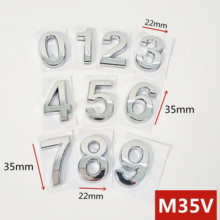 35mm House Number House Hotel Door Plate Address Digits Sticker Door Sign Silver Color 2024 - buy cheap
