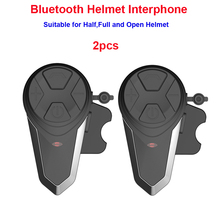 2 шт. мотоцикла Мото 1000 м Беспроводной переговорное bluetooth-устройство для мотоциклетного шлема Interphone Comunication гарнитура с FM функциональные наушники BT-S3 2024 - купить недорого