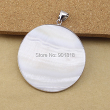 1Pc Natural Round Pearl White Shell Pendant Necklace Jewelry Making DIY Findings Pendants Charms F1134 2024 - buy cheap