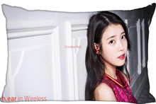 Высококачественная наволочка IU Lee Ji Eun на заказ, 45x35 см (одна сторона), прямоугольная Наволочка на молнии с принтом, наволочка 2024 - купить недорого