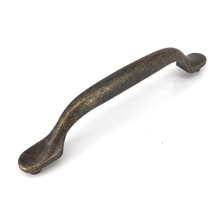 Tirador de bronce Vintage para puerta de armario de cocina, Pomos y tiradores de 128mm con orificio, para muebles sólidos, 1 unidad 2024 - compra barato