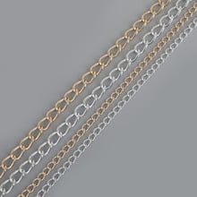 Fashion Design Aluminum Chain Plated Silver/Light Gold, For fashion Necklaces Bracelet DIY Jewelry Findings & Craft Making 2024 - buy cheap