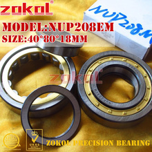 ZOKOL NUP208 E M bearing NUP208EM 92208EH Cylindrical roller bearing 40*80*18mm 2024 - buy cheap