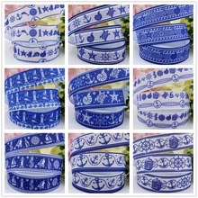 1642615 , 22MM Marine style Printed grosgrain ribbon, DIY handmadeHair accessories Material wedding gift wrap 2024 - buy cheap