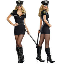Ladies' cosplay police Costume Free Shipping Women Adult Sex Police Costume Halloween Outfit Dress Carnival Police Uniform 2024 - buy cheap