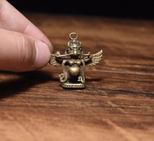 Tibet Buddhism Bronze Redpoll Winged Garuda Bird Eagle Buddha Statue Pendant 2024 - buy cheap