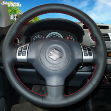 Shining wheat Hand-stitched Artificial leather Car Steering Wheel Cover for Suzuki Swift 2011 2012 2013 2024 - buy cheap