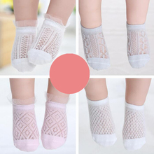 5 пара/лот 2019 новые милые модные весенне-летние тонкие хлопковые сетчатые детские носки для малышей 2024 - купить недорого