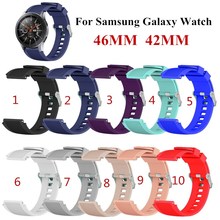 Ремешок силиконовый для Samsung Galaxy Watch 46 мм 42 мм, резиновый сменный Браслет для часов Pebble Time Amazfit BIP 2024 - купить недорого