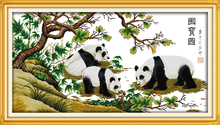 Panda cross stitch kit 14ct 11ct pre stamped canvas cross stitching animal lover embroidery DIY handmade needlework 2024 - buy cheap