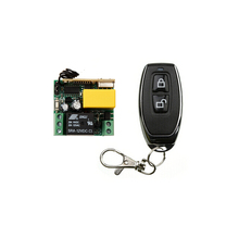 Mini sistema de controle remoto ac 220 v 1ch, 1 peça 35*32*20mm receptor + 1 peça transmissor com 1 botão