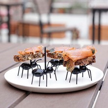 12 Pcs/Set Mini Animal Farm Food Picks Children Snack Cake Dessert Food Fruit Forks Lunch Bento Accessories Party Ant Fork Decor 2024 - buy cheap