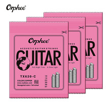 Orphee buen uso 6 uds/1 Juego (0,10-.047) cuerdas multicolor de arco iris 1st-6 para guitarra acústica Folk piezas de guitarra clásica 2024 - compra barato