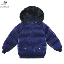 Large Fur Collar Cotton Women 2018 Fashion New Winter Thick Padded Bread Bright Cotton Padded Jacket Hooded Cotton Coat H0249 2024 - buy cheap