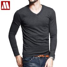 2022 New Summer Tops Fashion Brand Cotton T Shirts for Men Fitness T-Shirt male V-Neck Long Sleeve T Shirt S - 5XL Free shipping 2024 - buy cheap