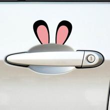 Aliauto 4 x Car-styling Funny Rabbit Ear Car Door Handle Sstickers And Decals for Toyota Ford Chevrolet Volkswagen Honda Kia 2024 - buy cheap