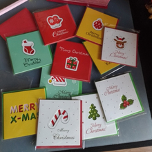 12 шт. рождественские поздравительные открытки 2021 рождественские украшения для дома бумажные открытки с пожеланиями Рождественский Декор для вечерние 2024 - купить недорого