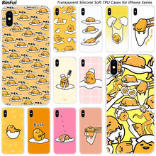 Hot Cute Cartoon lazy egg Soft Silicone Fashion Case for Apple iPhone 11 Pro XS MAX XR X 7 8 Plus 6 6s Plus 5 5C 5S SE TPU Cover 2024 - buy cheap