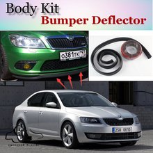 Bumper Lip Deflector Lips For Skoda Octavia / Laura Front Spoiler Skirt For TopGear Friends Car Tuning View / Body Kit / Strip 2024 - buy cheap