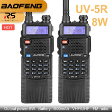 Baofeng-walkie-talkie uhf, 8w, 3800mah, banda dupla, transmissor, vhf, uhf, cb, estação de rádio, transceptor, scanner vox 2024 - compre barato