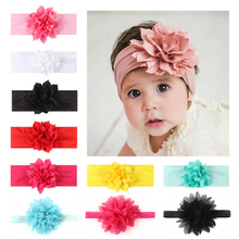 Big Flower Baby Headbands For Girls Infant Newborn Baby Turban Hair Band Elastic Kids Toddler Haarband Baby Hair Accessories 2024 - buy cheap