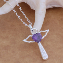 AN057 модная подвеска в форме серебряного крестика ожерелье с цирконом классический красивый подарок на день рождения Высокое качество Горячая 2024 - купить недорого
