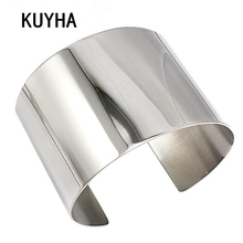 Stainless Steel Bangle Silver Color European Charm Bracelet Accessory DIY Fashion Jewelry For Women Men 2024 - buy cheap