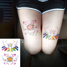 Pegatina de tatuaje temporal a prueba de agua para chica y mujer, tatuaje falso, Tatuajes Temporales, arte corporal, mariposa, diamante 2024 - compra barato