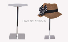 Espejo de acero inoxidable para sombrero, soporte de exhibición ajustable para sombrero, soporte de muestra de Metal, nuevo estilo, a la moda 2024 - compra barato