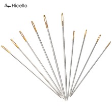 Hicello 10Pcs/Bag Stainless Steel Sewing Needles Golden Head Sewing Pins Set Home DIY Craft Household Sewing Accessories Costura 2024 - buy cheap