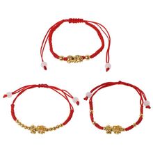 JAVRICK Chinese Feng Shui Gold Pi Xiu Kabbalah Red String Bracelet Evil Eye Protection Good Luck Lady Ring 2024 - buy cheap