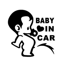 12*12CM BABY IN CAR Cute Fun Loving Child's Personality Car Stickers Motorcycle Decals Car Styling Black/Silver C1-0093 2024 - buy cheap