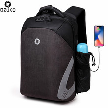 Ozuko mochila multifuncional masculina e feminina, mochila anti-roubo para laptop, para casal, adolescente, bolsa escolar masculina, bolsa de viagem usb 2024 - compre barato