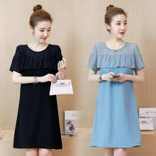 Top selling product in 2019 popular Ladies dress Large size clothing for women New summer Fashion lace stitching dresses 2210 2024 - buy cheap