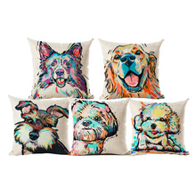 Animal cushion cover Watercolor Dog children Decorative Cushion Covers for Sofa Throw Pillow Car Chair Home Decor Pillow Case 2024 - buy cheap